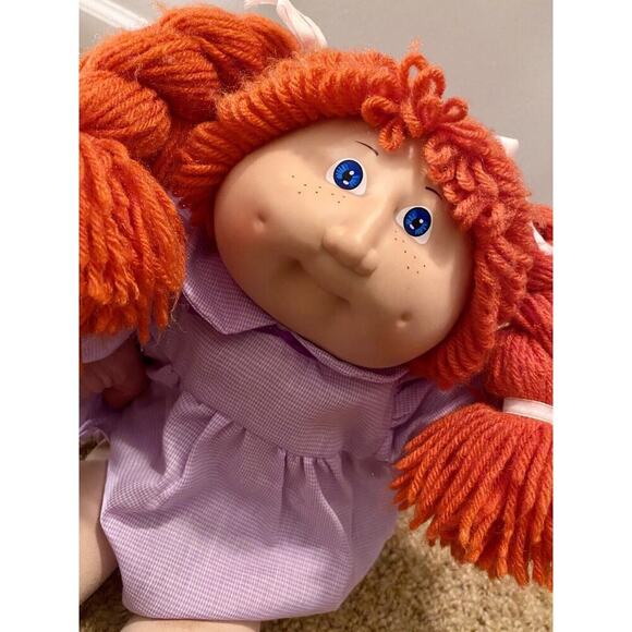 VTG 1978/1982 Cabbage Patch Kid Doll Orange Hair Blue Eyes Black Xavier Coleco - Picture 1 of 14